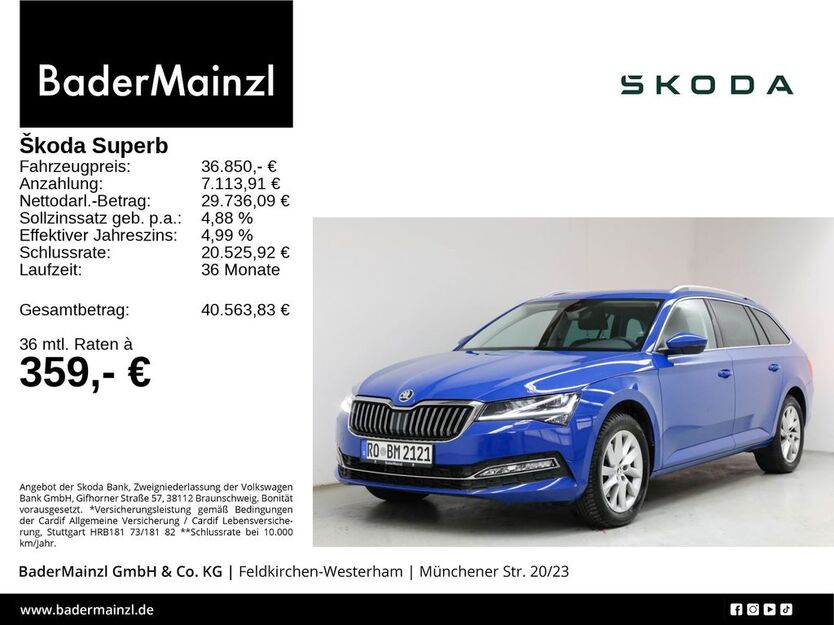Skoda Superb 8.061 km 36.650 € Feldkirchen/Westerham 83620