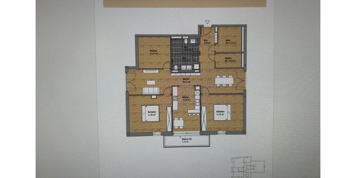 Dachgeschoßwohnung Rimsting - 4 Zimmer, 126 m&sup2;, 2.180&euro; | Angebot:25289066