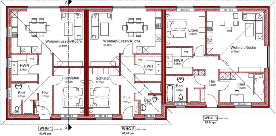 ERSTBEZUG Neubau Reihenhaus Bungalow zum 01.05.2026 zu vermieten 2 zimmer