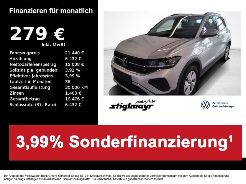 VW T-Cross 8.109 km 21.440 € Pfaffenhofen/Ilm 85276