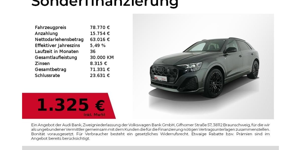 Audi Q8 19.999 km 78.770 &euro; Nürnberg 90441