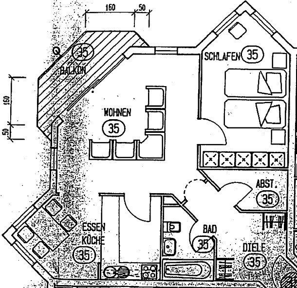 Etagenwohnung Schrozberg - 2.5 Zimmer, 63 m&sup2;, 480&euro; | Angebot:26381359