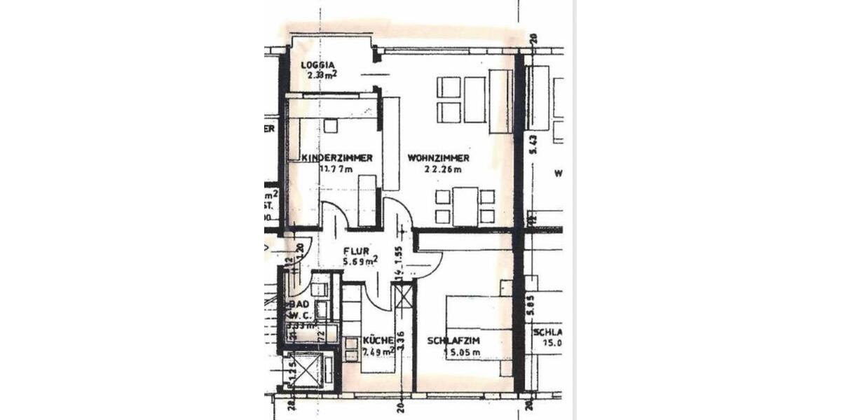 Etagenwohnung Isernhagen - 3 Zimmer, 68 m&sup2;, 215.000&euro; | Angebot:27428120