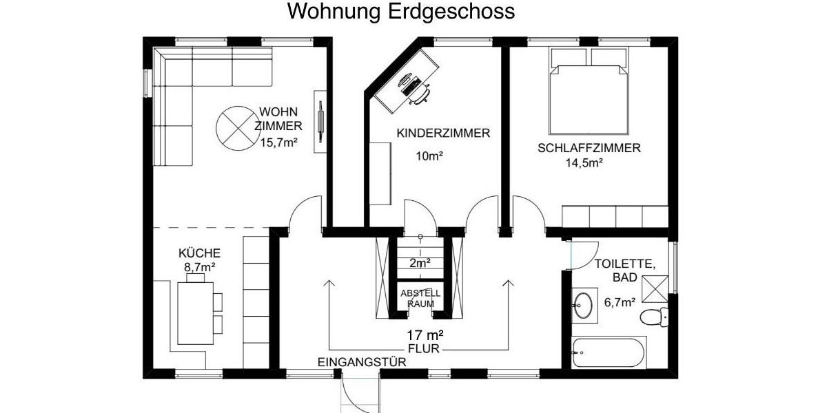 Erdgeschoßwohnung Bad Bramstedt - 3 Zimmer, 74 m&sup2;, 1.300&euro; | Angebot:26089270