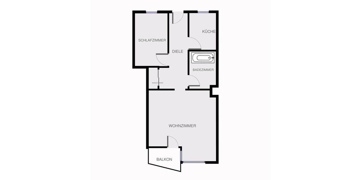 2 Zimmer Wohnung in Diedrichsdorf mit Balkon+ Badewanne+Keller+DB 2 zimmer