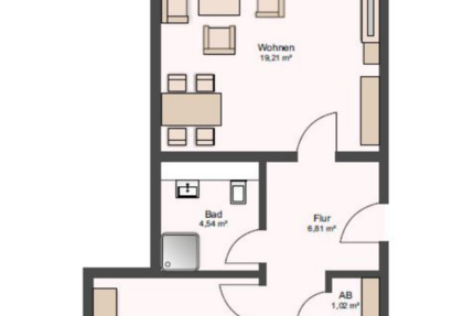 Gepflegte 2-Zimmer-Wohnung mit Balkon und Aufzug in Borken zimmer