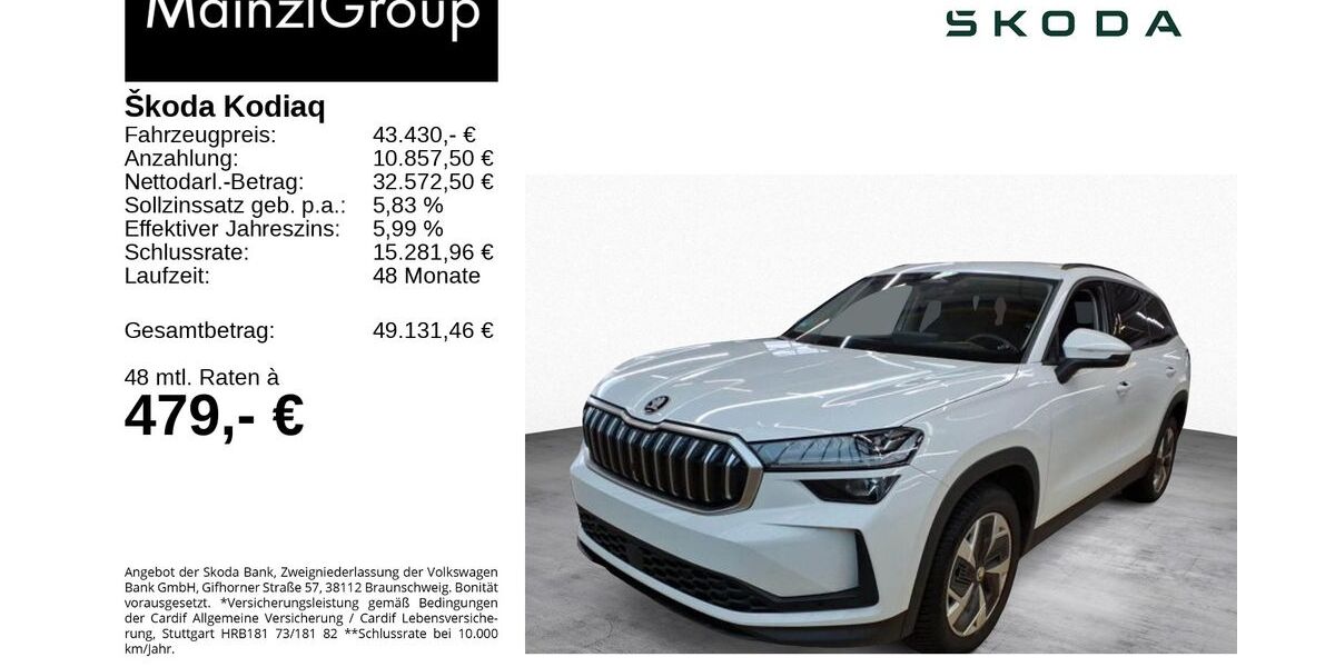 Skoda Kodiaq 23.500 km 43.430 &euro; Feldkirchen/Westerham 83620