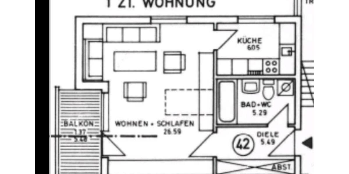 Etagenwohnung Rohrdorf - 1 Zimmer, 46 m&sup2;, 142.000&euro; | Angebot:26851536