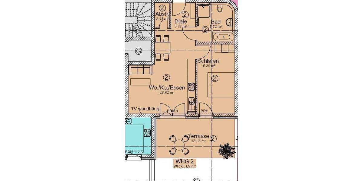 Etagenwohnung Igel - 2 Zimmer, 61 m&sup2;, 850&euro; | Angebot:25567370