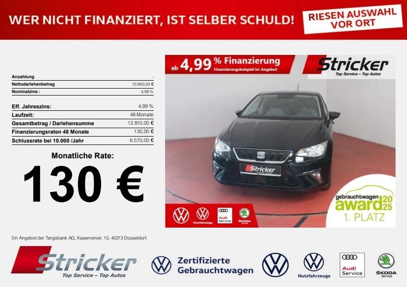 Seat Ibiza 70.768 km 10.949 &euro; Horn-Bad Meinberg 32805