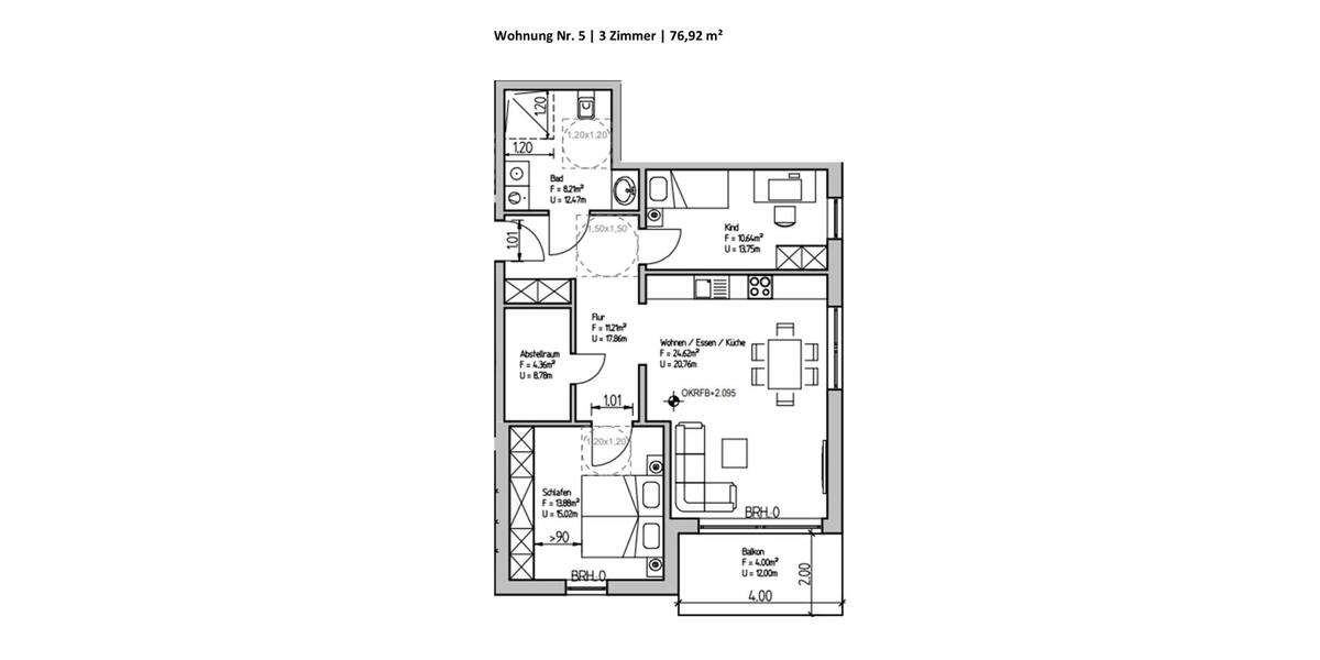 Etagenwohnung Bad Soden-Salmünster Salmünster - 2 Zimmer, 56 m&sup2;, 785&euro; | Angebot:26013343