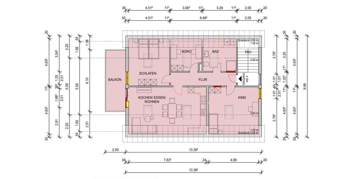 Etagenwohnung Weilburg - 4 Zimmer, 85 m&sup2;, 1.100&euro; | Angebot:25329137