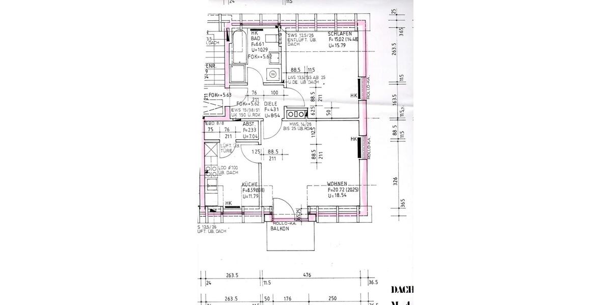 Dachgeschoßwohnung Schwandorf - 2 Zimmer, 65 m&sup2;, 698&euro; | Angebot:26403648