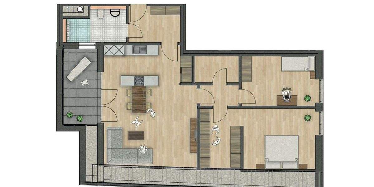 Etagenwohnung Drensteinfurt - 3 Zimmer, 93 m&sup2;, 424.000&euro; | Angebot:24638008