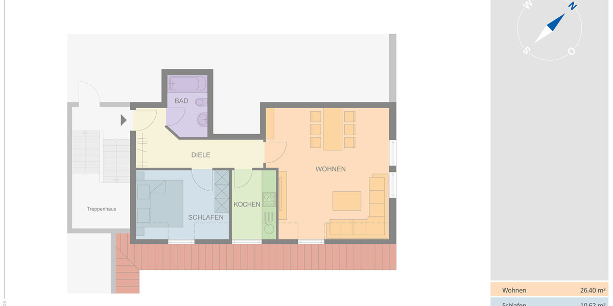 Etagenwohnung Isny - 2 Zimmer, 55 m&sup2;, 184.000&euro; | Angebot:25770142