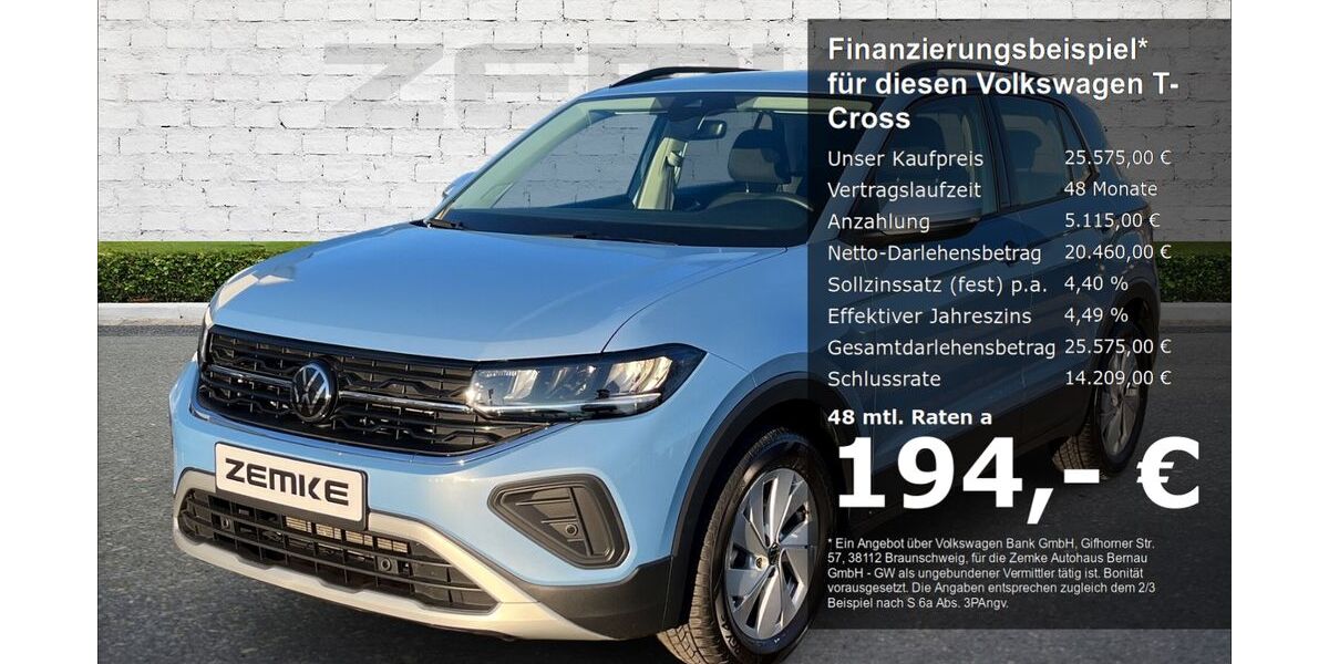 VW T-Cross 12.278 km 24.975 &euro; Bernau 16321
