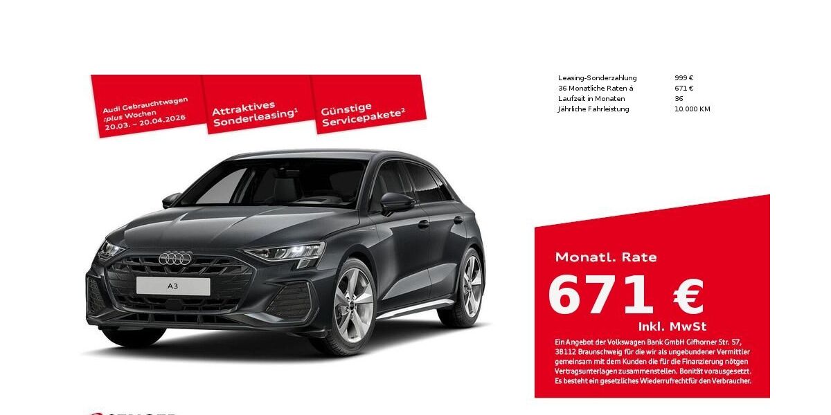 Audi A3 19.800 km 48.000 &euro; Lübeck 23556