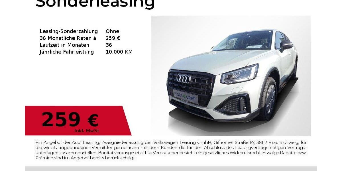 Audi Q2 3.428 km 27.225 &euro; Erlangen 91058