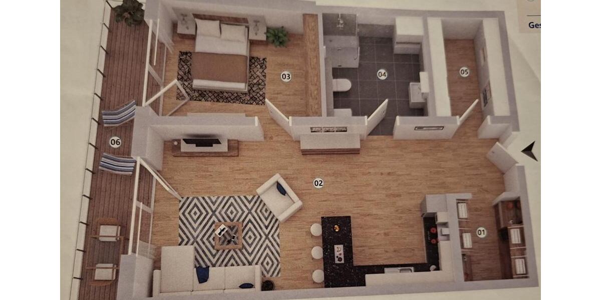 Etagenwohnung Hengersberg - 2.5 Zimmer, 80 m&sup2;, 730&euro; | Angebot:25516226