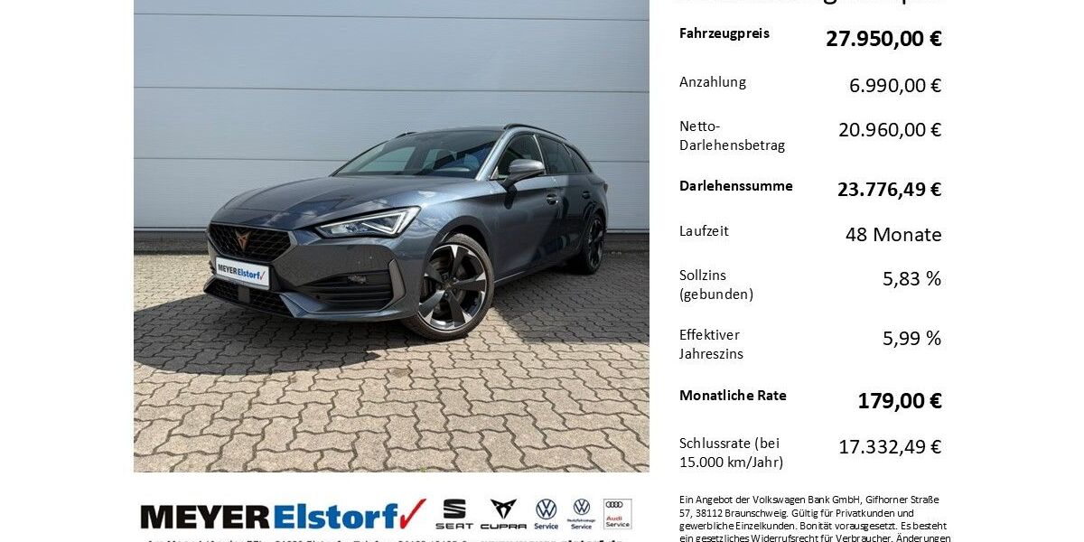 Cupra Leon 38.700 km 27.950 &euro; Neu Wulmstorf 21629