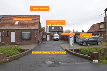 Provisionsfrei Gewerbehalle+Büro+2 Häuser 3 Garagen+Holzhaus+Sauna +Carport +2.609 m² Grdstück=TOP!