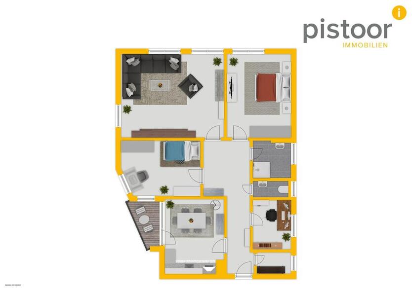 Alles in Deiner Nähe: 4-Zimmer-Oberwohnung mit Einbauküche & Loggia zimmer