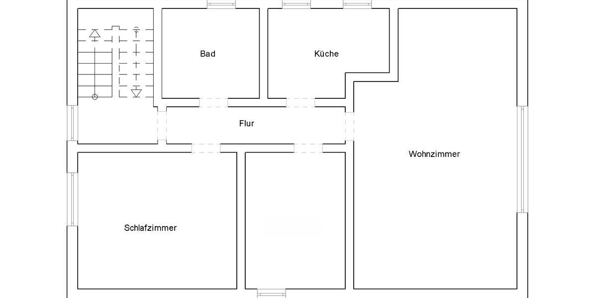 Dachgeschoßwohnung Dörentrup - 2.5 Zimmer, 68 m&sup2;, 400&euro; | Angebot:26391611