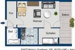 Etagenwohnung Maintal - 1.5 Zimmer, 41 m&sup2;, 553&euro; | Angebot:26472458