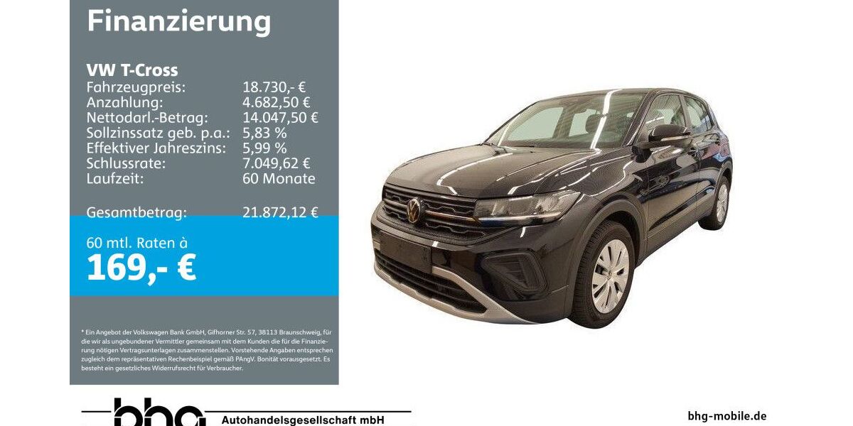 VW T-Cross 11.744 km 18.730 &euro; Mössingen 72116