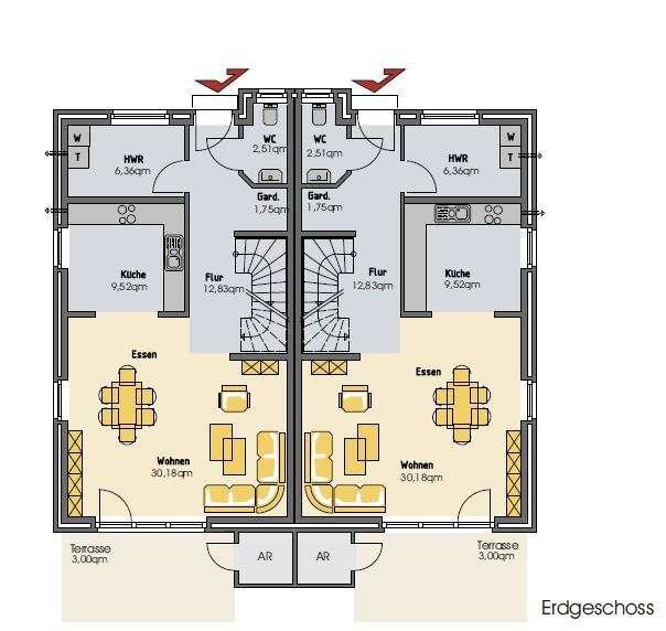 Doppelhaushälfte Spenge - 5 Zimmer, 143 m&sup2;, 1.150&euro; | Angebot:26278817