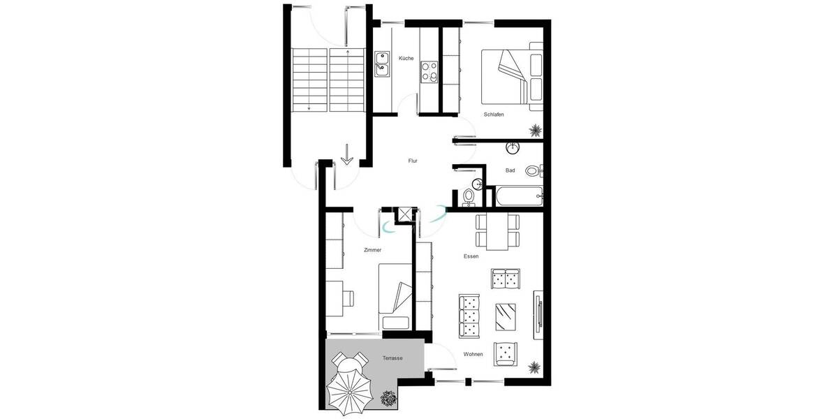Etagenwohnung Crailsheim / Altenmünster Crailsheim - 3 Zimmer, 79 m&sup2;, 220.000&euro; | Angebot:26433548