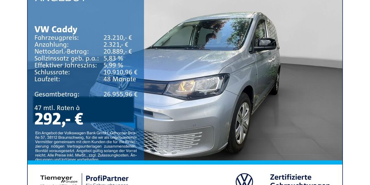VW Caddy 55.354 km 22.330 &euro; Recklinghausen 45663