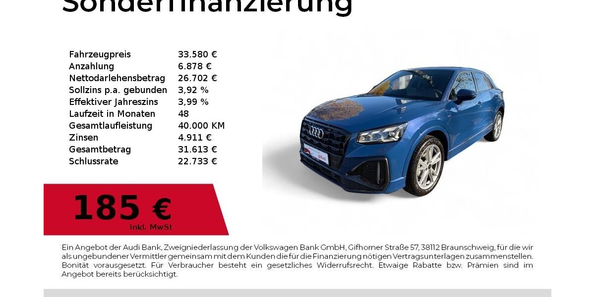 Audi Q2 6.398 km 33.580 &euro; Dessau-Roßlau 06844