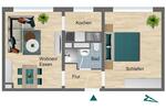 Etagenwohnung Triptis - 2 Zimmer, 43 m&sup2;, 260&euro; | Angebot:26398124