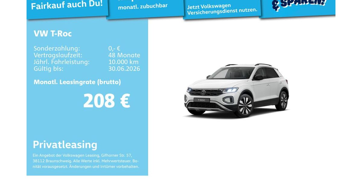 VW T-Roc 22.790 km 21.991 &euro; Mannheim 68309