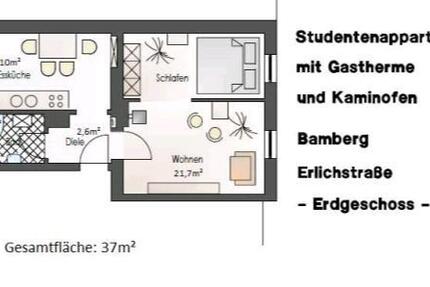 Wohnung Bamberg Gereuth - 1 Zimmer, 37 m&sup2;, 140.000&euro; | Angebot:27224626