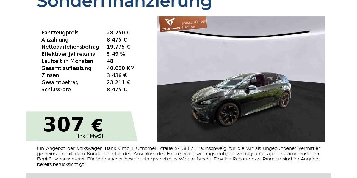 Cupra Born 20.450 km 28.250 &euro; Nürnberg 90441