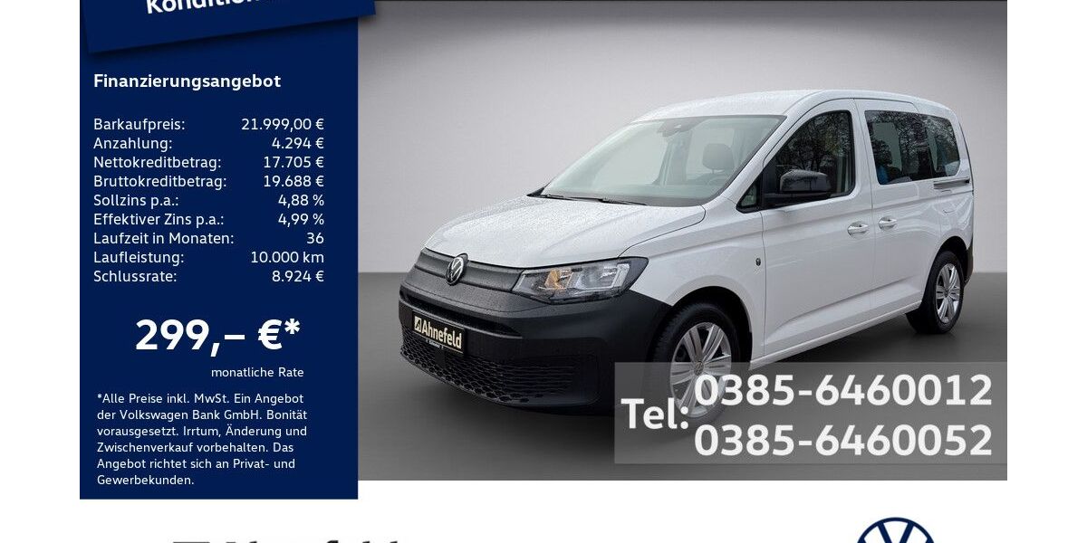 VW Caddy 53.950 km 21.999 &euro; Schwerin 19061