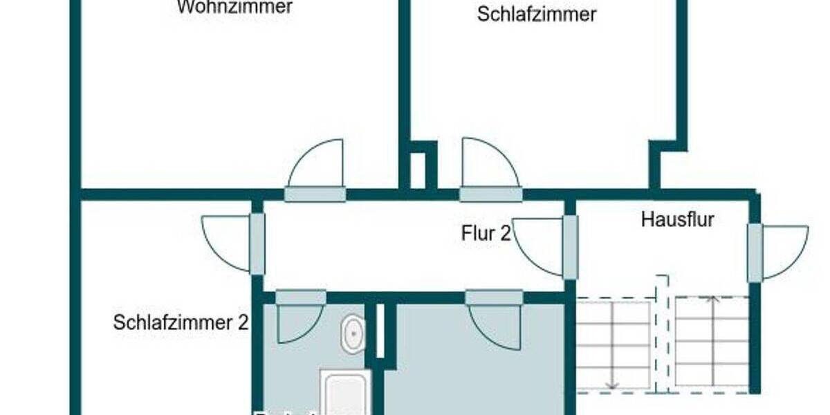 Etagenwohnung Döbeln - 3 Zimmer, 64 m&sup2;, 44.900&euro; | Angebot:26657828