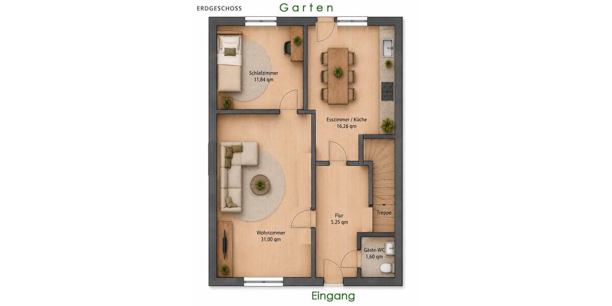 Doppelhaushälfte Torgelow - 4 Zimmer, 100 m&sup2;, 174.900&euro; | Angebot:26943831