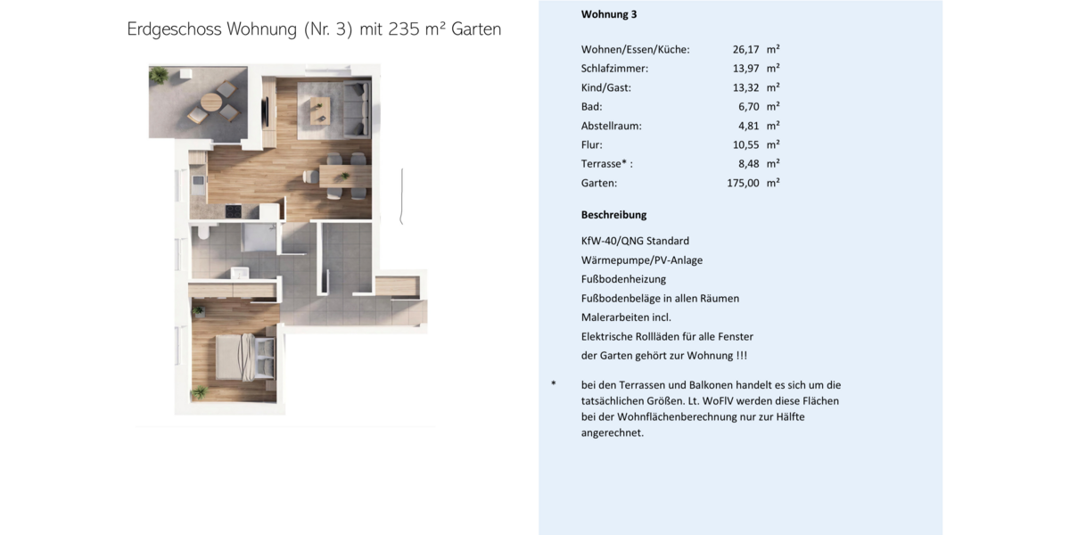 Etagenwohnung Wurster Nordseeküste - 3 Zimmer, 85 m&sup2;, 293.000&euro; | Angebot:26986423