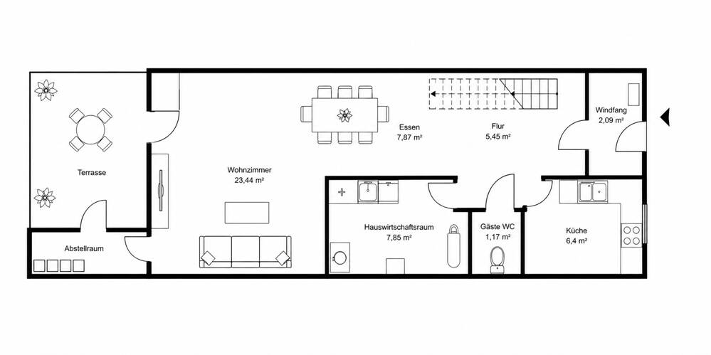 Reihenmittelhaus Reppenstedt - 3 Zimmer, 100 m&sup2;, 299.000&euro; | Angebot:26378072