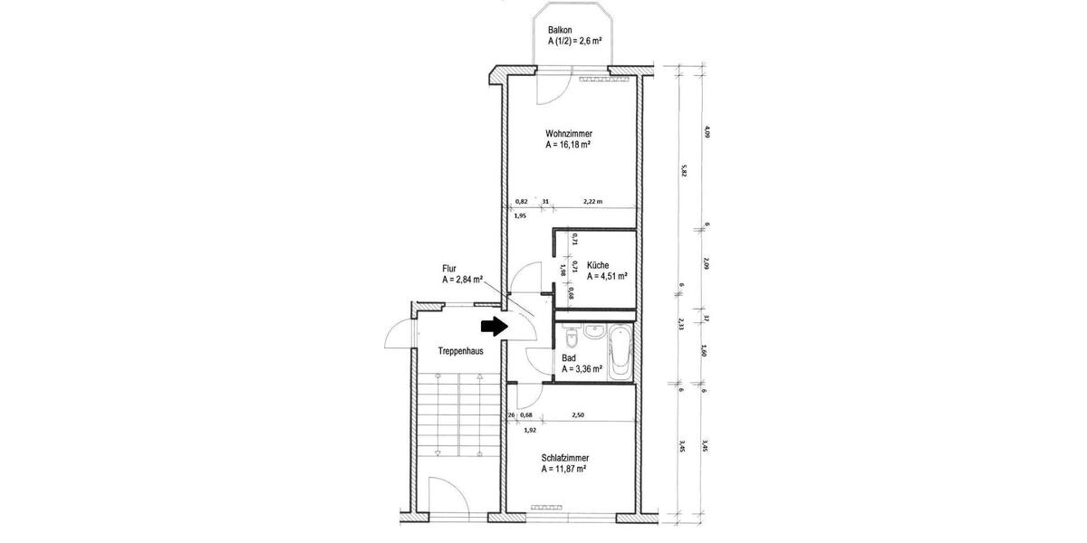 Etagenwohnung Reichenbach im Vogtland - 1 Zimmer, 41 m&sup2;, 172&euro; | Angebot:26305386