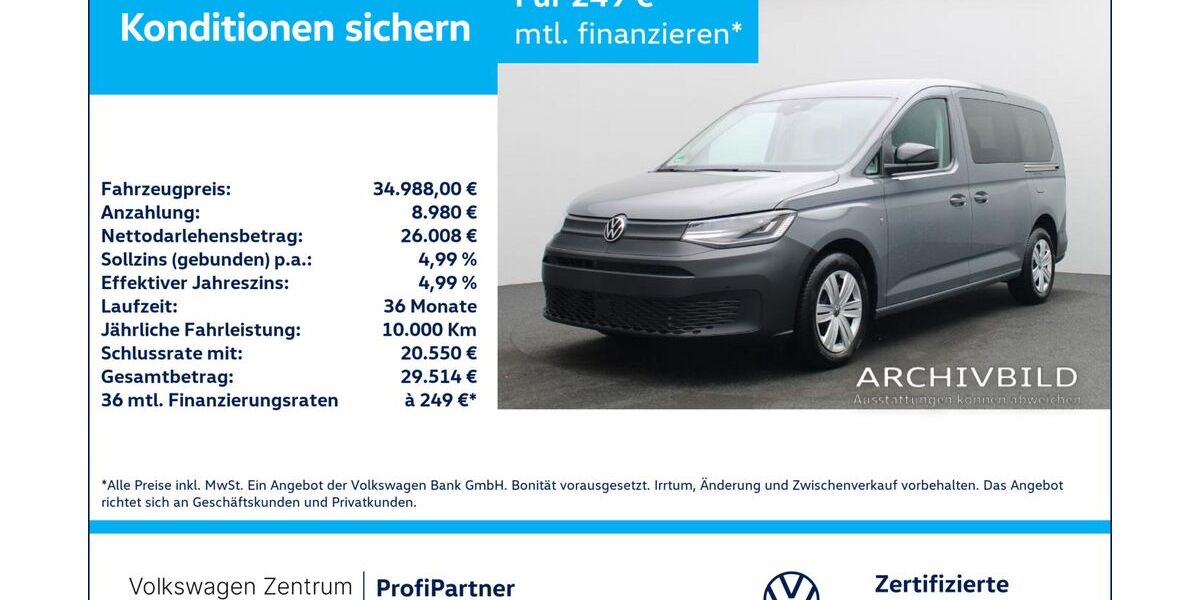VW Caddy Maxi 14.002 km 34.988 &euro; Leverkusen 51379