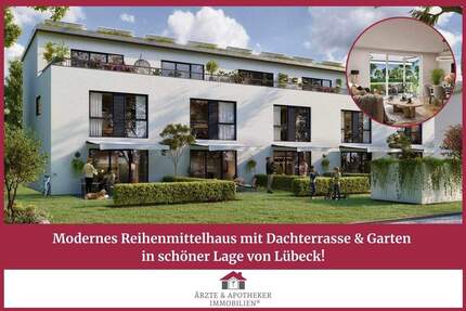 Modernes Reihenmittelhaus mit Dachterrasse in schöner Lage von Lübeck 5 zimmer