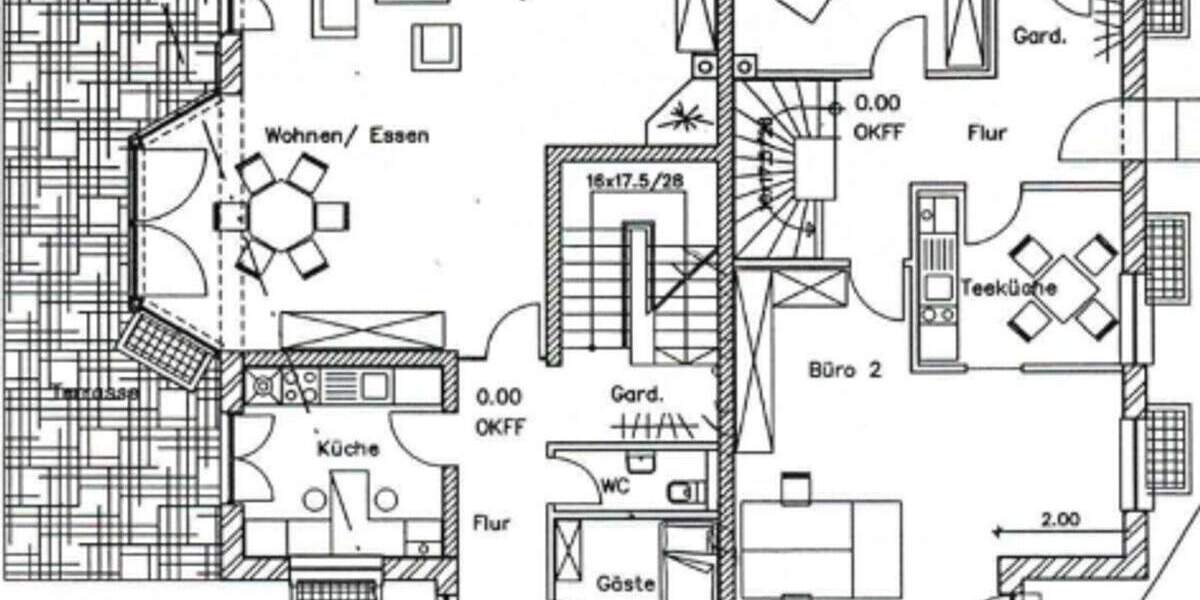 Aufgeteiltes Wohn- und Bürohaus in Sackgassenlage mit Tiefgarage und großem Naturgarten 1 zimmer