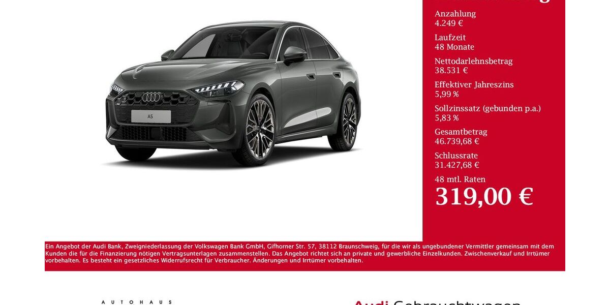 Audi A5 5.796 km 42.780 &euro; Pronsfeld 54597