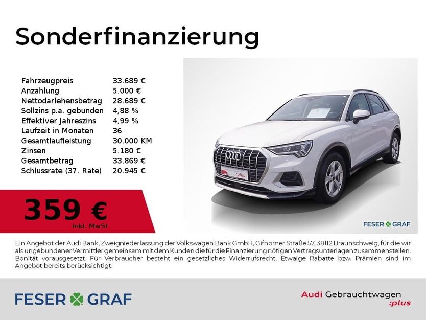 Audi Q3 17.200 km 33.689 € Lauf an der Pegnitz 91207