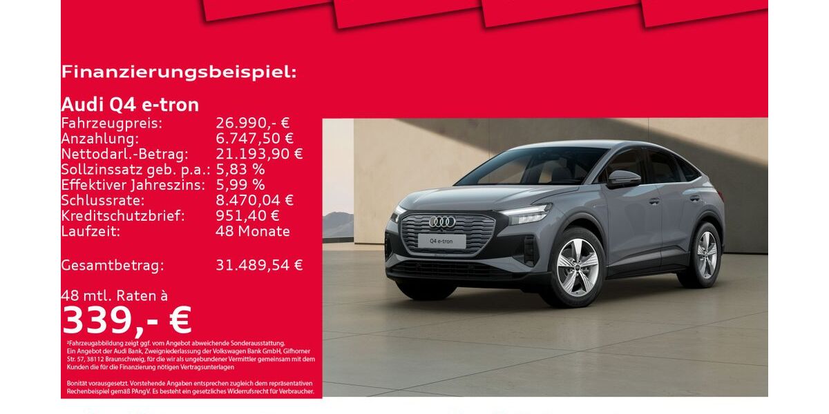 Audi Q4 e-tron 53.444 km 26.990 &euro; Hannover 30179