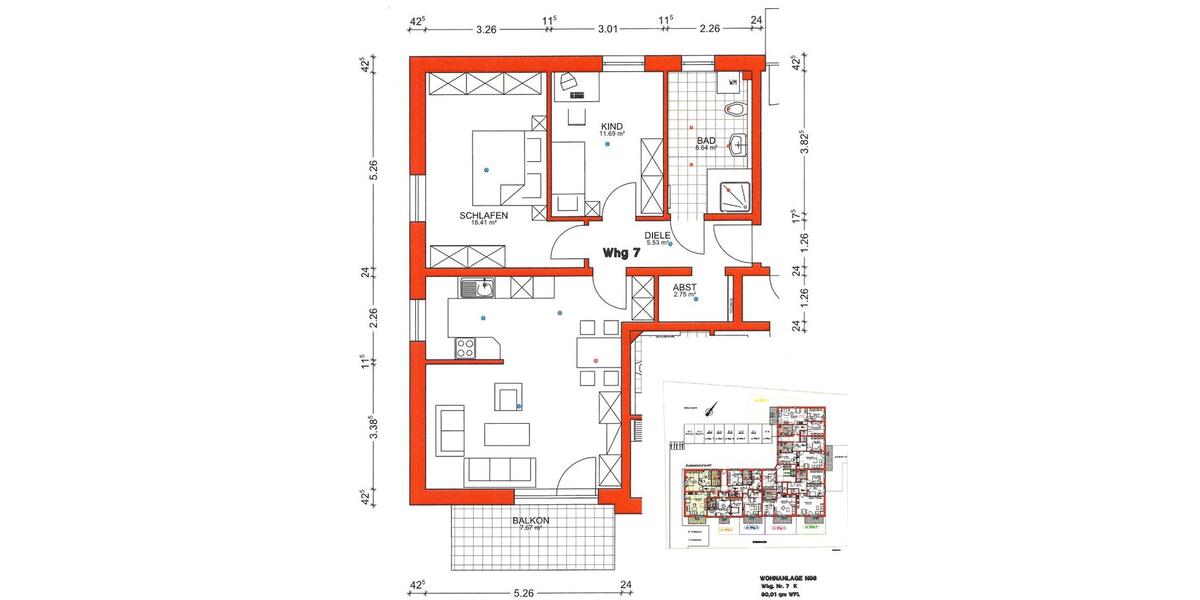 Erdgeschoßwohnung Passau Auerbach - 3 Zimmer, 80 m&sup2;, 1.280&euro; | Angebot:26396633